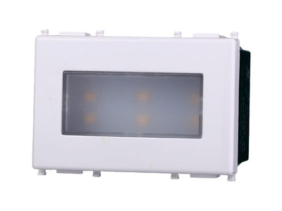 ETTROIT Lampada Led Segnapasso 3P 220V Bianco Caldo 3000K Compatibile Con Vimar Plana