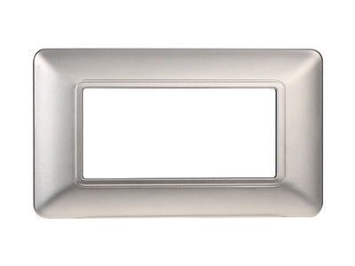 ETTROIT Placca Plastica Serie Starlight 4P Colore Silver Compatibile Con Vimar Plana