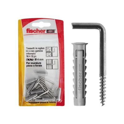 Fischer tasselli plastica gancio appendi quadri d. D. 4mm SX 4 G K Silver