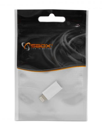 SBOX Mini Adattatore Ricarica Sincronizzazione USB-C&trade a Lightning&reg Bianco