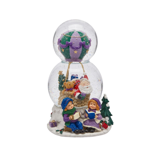 Palla di vetro con acqua Mongolfiera carillon color lavanda, da 20 cm Casa e cucina/Decorazioni per interni/Addobbi e decorazioni per ricorrenze/Decorazioni natalizie/Neve artificiale MagiediNatale.it - Altamura, Commerciovirtuoso.it