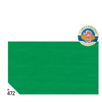 Carta velina - 50x70cm - 20 gr - verde prato 472 - Rex Sadoch - busta 26 pezzi Casa e cucina/Hobby creativi/Carta e lavorazione della carta/Carta/Carta crespa Eurocartuccia - Pavullo, Commerciovirtuoso.it