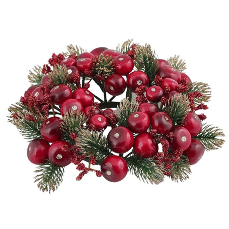 Corona vischio "Pino Meline" per tavola e dietro porta decorazione natalizia da Ø 24 cm Casa e cucina/Decorazioni per interni/Addobbi e decorazioni per ricorrenze/Decorazioni natalizie/Orpelli e festoni MagiediNatale.it - Altamura, Commerciovirtuoso.it