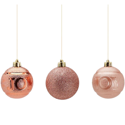 Palline per albero di natale Rosa oro in PVC da Ø 6 cm pendaglio decorato, confezione 3 pezzi Casa e cucina/Decorazioni per interni/Addobbi e decorazioni per ricorrenze/Decorazioni natalizie/Addobbi e decorazioni/Palle e palline MagiediNatale.it - Altamura, Commerciovirtuoso.it