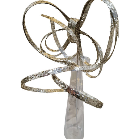 Ramo decorativo platino "Fiocco Glitter" decorazione per albero di Natale h65 cm Casa e cucina/Decorazioni per interni/Addobbi e decorazioni per ricorrenze/Decorazioni natalizie/Ghirlande e corone MagiediNatale.it - Altamura, Commerciovirtuoso.it