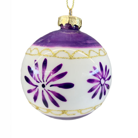 6 Palline natalizie "Ming" in vetro Bianco Lucido con decorazioni cinesi da Ø 8 cm Casa e cucina/Decorazioni per interni/Addobbi e decorazioni per ricorrenze/Decorazioni natalizie/Addobbi e decorazioni/Palle e palline MagiediNatale.it - Altamura, Commerciovirtuoso.it