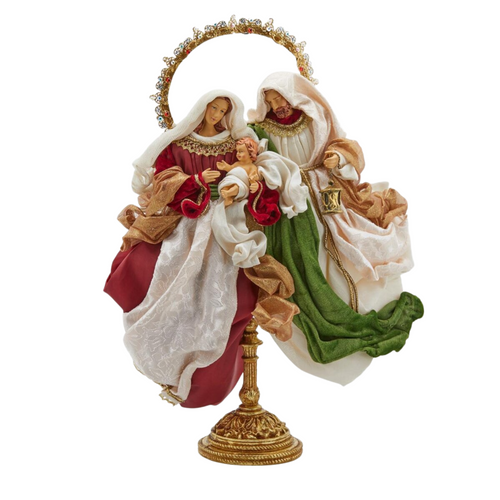 Natività King con supporto oro, tre personaggi, colore rosso e verde, da h 53 cm Casa e cucina/Decorazioni per interni/Addobbi e decorazioni per ricorrenze/Decorazioni natalizie/Presepi/Statuine e fondali per il presepe MagiediNatale.it - Altamura, Commerciovirtuoso.it