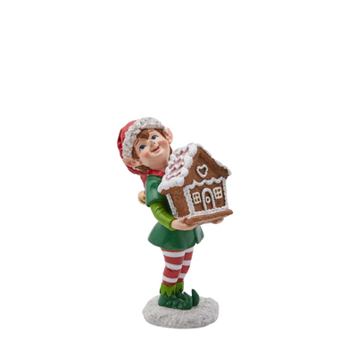 Statuetta di Elfo che trasporta una Casetta pan di zenzero da 18 cm Casa e cucina/Decorazioni per interni/Addobbi e decorazioni per ricorrenze/Decorazioni natalizie/Schiaccianoci MagiediNatale.it - Altamura, Commerciovirtuoso.it