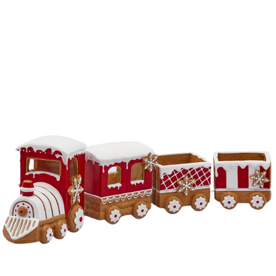 Trenino in poliresina con 4 vagoni, decorazione rossa e bianca da 69 x h 14 cm Casa e cucina/Decorazioni per interni/Addobbi e decorazioni per ricorrenze/Decorazioni natalizie/Schiaccianoci MagiediNatale.it - Altamura, Commerciovirtuoso.it