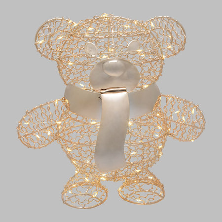 Orsetto "Teddy Bear" luminoso con led bianco caldo champagne per interno Casa e cucina/Decorazioni per interni/Addobbi e decorazioni per ricorrenze/Decorazioni natalizie/Luci natalizie/Catene luminose per esterni MagiediNatale.it - Altamura, Commerciovirtuoso.it