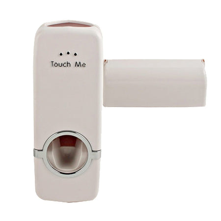 Dispenser Erogatore Dentifricio Automatico Dosatore Con Porta Spazzolini  Adesivo 