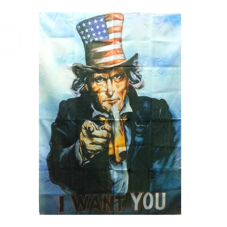 Bandiera Americana Zio Sam "i Want You" 100 X 150 Cm Sport e tempo libero/Fan Shop/Patio prato e giardino/Bandiere per esterno Il Distintivo - Pesaro, Commerciovirtuoso.it