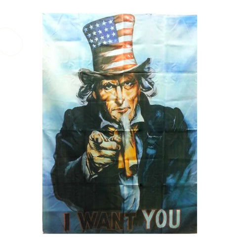 Bandiera Americana Zio Sam i Want You 100 X 150 Cm Sport e tempo libero/Fan Shop/Patio prato e giardino/Bandiere per esterno Il Distintivo - Pesaro, Commerciovirtuoso.it