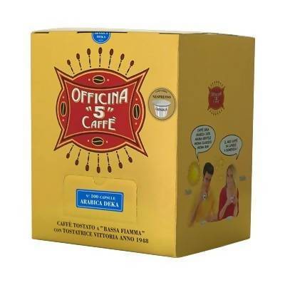 100 capsule compatibili dolce gusto officina "5" caffè deka arabica, 2 cartoni 50 pezzi Alimentari e cura della casa/Caffè tè e bevande/Caffè/Cialde e capsule di caffè Non solo alimenti - Albano Laziale, Commerciovirtuoso.it