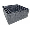 6pz Scatola In Tessuto Contenitori Organizer Bagno Armadio Cassetti Grigio 79151