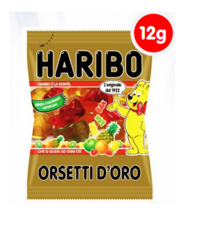 Haribo Mini Orsetti D'Oro, Caramelle Gommose, Gusto Frutta, Ideali