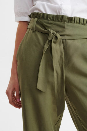 Pantaloni Donna Numph Nuchabely Pants Verdi Con Cintura Moda/Donna/Abbigliamento/Pantaloni Snotshop - Roma, Commerciovirtuoso.it
