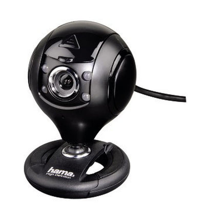 Hama Webcam per PC HD Spy Protect, HD 720p 16:9, USB+Jack 3,5mm, microfono integrato, 4 led, supporto a clip, protezioni lenti