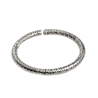 Bracciale flessibile in argento a forma ovale