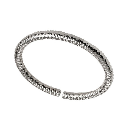 Bracciale flessibile in argento a forma ovale
