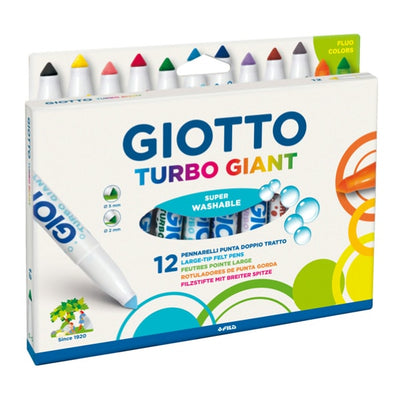 Pennarelli Turbo Giant classici - 2 colori neon - Giotto - astuccio 12 pezzi Giochi e giocattoli/Attività creative/Accessori per disegnare e colorare/Pennelli Eurocartuccia - Pavullo, Commerciovirtuoso.it