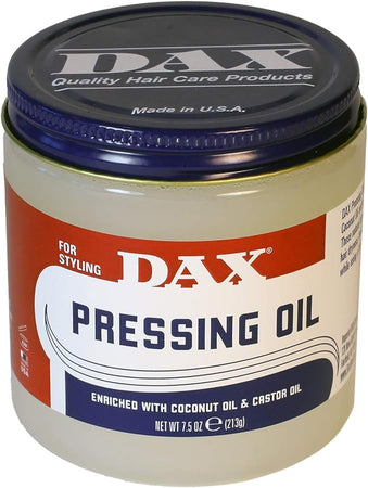 DAX PRESSING OIL PREMIUM STYING / HOT COMB WITH COCONUT OIL & CASTOR OIL 100G PER CAPELLI