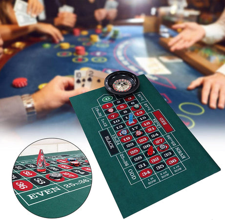 Tappeto copritavolo in panno verde, tovaglia per roulette russa e giochi da  tavolo 180 cm 
