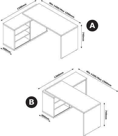 Scrivania angolare da ufficio e cameretta con cassettiera 150 cm Bianca "Made in Italy" Casa e cucina/Arredamento/Studio/Scrivanie e postazioni di lavoro/Scrivanie Decor Space - Altamura, Commerciovirtuoso.it