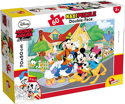 Lisciani Giochi Puzzle Mickey Mouse & Friends Double-Face Supermaxi 60 Pezzi