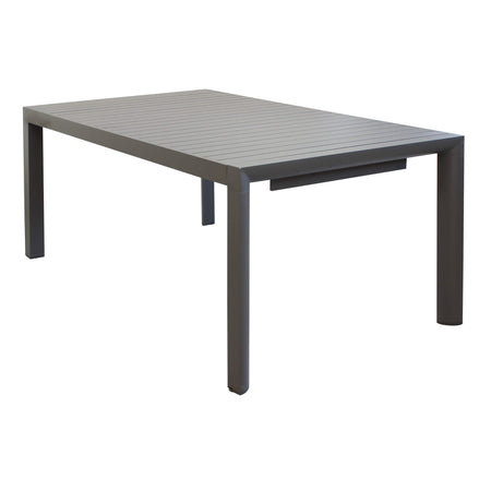 EQUITATUS - set tavolo in alluminio cm 180/240x100x75 h con 10 sedute Taupe Milani Home