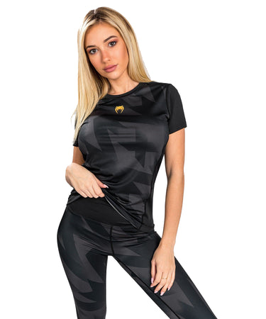 Venum T-Shirt Razor Dry Tech Black/Gold Donna
