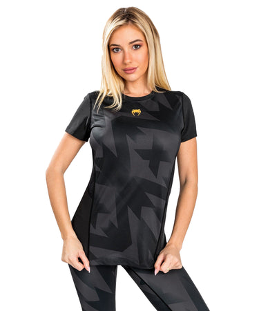 Venum T-Shirt Razor Dry Tech Black/Gold Donna