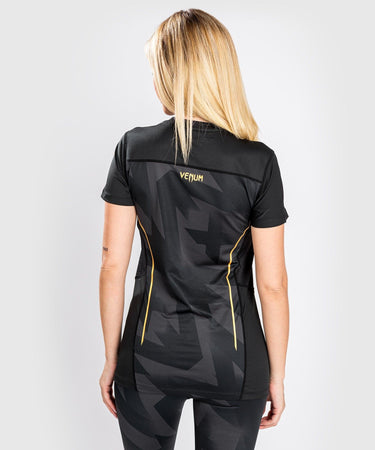 Venum T-Shirt Razor Dry Tech Black/Gold Donna