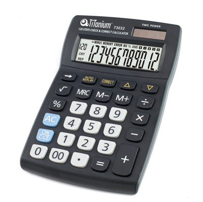 Calcolatrice da tavolo - 73032 - 12 cifre - nero - Titanium Cancelleria e prodotti per ufficio/Elettronica per ufficio/Calcolatrici/Finanziarie Eurocartuccia - Pavullo, Commerciovirtuoso.it