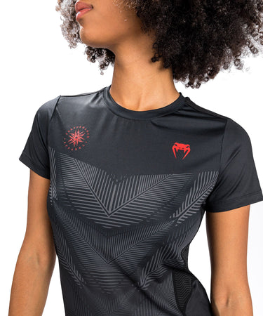 Venum T-Shirt Phantom Dry Tech Black/Red Donna
