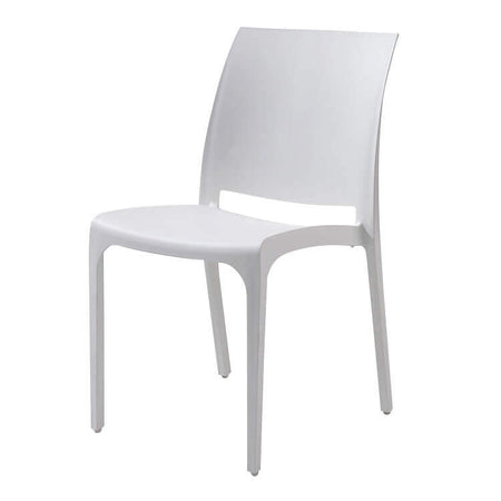 VOLGA - set di 4 sedie da giardino in plastica Bianco Milani Home