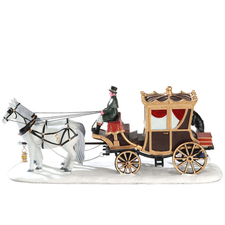 Statuetta in poliresina "Arrivo della duchessa" con carrozza per villaggio di Natale Casa e cucina/Decorazioni per interni/Addobbi e decorazioni per ricorrenze/Decorazioni natalizie/Oggettistica MagiediNatale.it - Altamura, Commerciovirtuoso.it