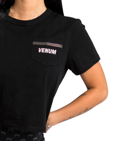 Venum T-Shirt Pink Pocket Black/Pink Gold Donna