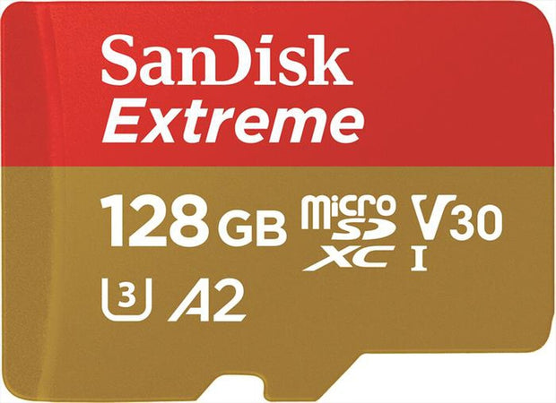 Sandisk Extreme Scheda Di Memoria Micro Sd Da 128 Gb E Adattore Sd Rosso Oro Elettronica/Cellulari e accessori/Accessori/Schede microSD TRM Company - Polistena, Commerciovirtuoso.it