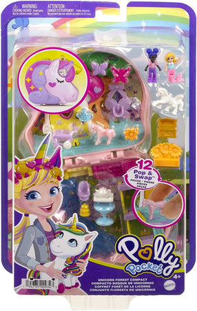 Polly Pocket HCG20 Foresta dell'Unicorno Cofanetto Playset Mattel