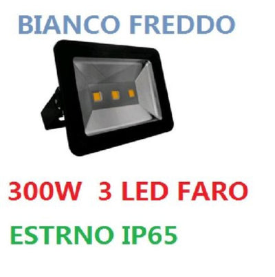 FARO FARETTO A LED 150W WATT NERO IP65 DA ESTERNO CON 3 LED ALTA POTENZA BIANCO Illuminazione/Illuminazione per esterni/Proiettori Trade Shop italia - Napoli, Commerciovirtuoso.it
