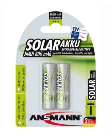 ANSMANN 2x Batterie ricaricabili stilo AA
