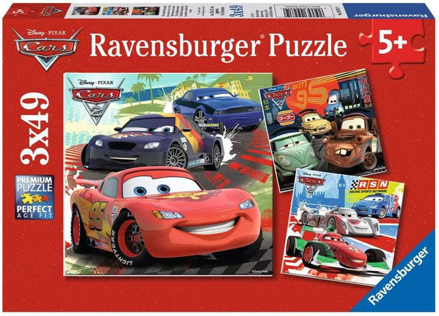 Ravensburger Giro Intorno al Mondo Cars 2 The Movie Puzzle 3x49 pz