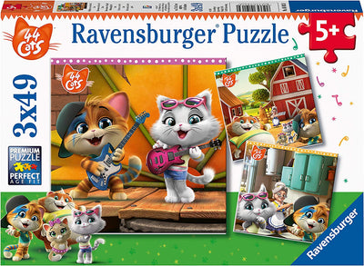 Ravensburger 44 Gatti Puzzle 3x49 pz