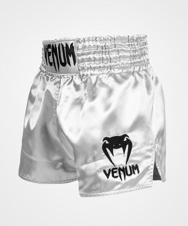 Venum Classic Muay Thai Shorts Silver/Black
