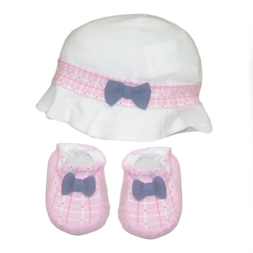 Set 2 Pezzi per Bimbi Bidibimbo Cappellino E Scarpettine Neonato 100% Cotone Fantasia Con Dettaglio Fiocchetto Bimba Rosa Art. Scs518 Moda/Prima infanzia/Abbigliamento/Accessori per bambina/Berretti e cappellini L’Orchidea - Siderno, Commerciovirtuoso.it