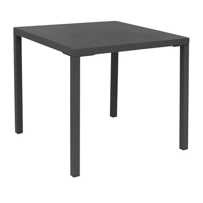 INDEX - set tavolo da giardino 80x80 compreso di 2 poltrone in ferro Antracite