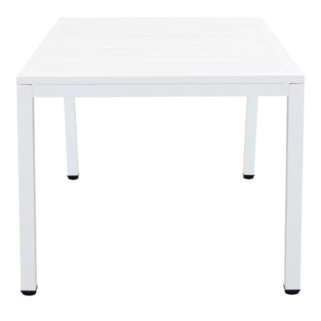 OMEN - set tavolo da giardino 150x90 compreso di 6 poltrone in alluminio Bianco Milani Home