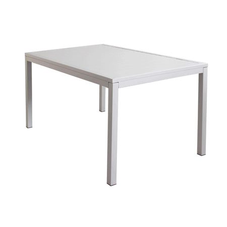 OMEN - set tavolo da giardino 150x90 compreso di 4 poltrone in alluminio Tortora Milani Home