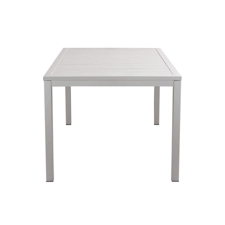 OMEN - set tavolo da giardino 150x90 compreso di 4 poltrone in alluminio Tortora Milani Home